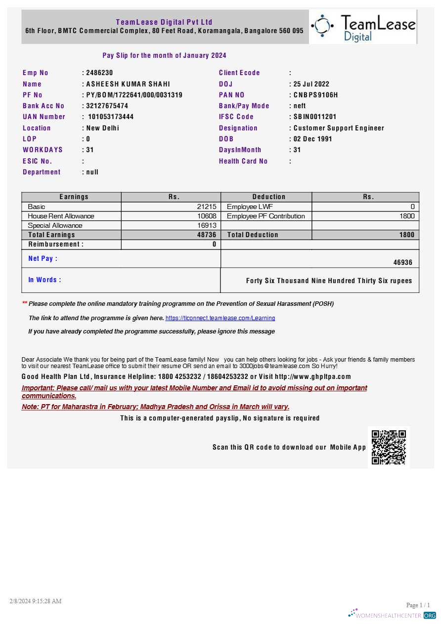 Download TeamLease Digital payslip template in Word and PDF formats.pdf, 1 Photoshop template